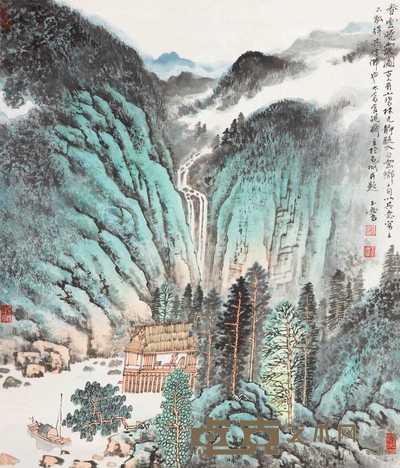 宋玉麟 春云晓霭图 镜心 52.5×45cm